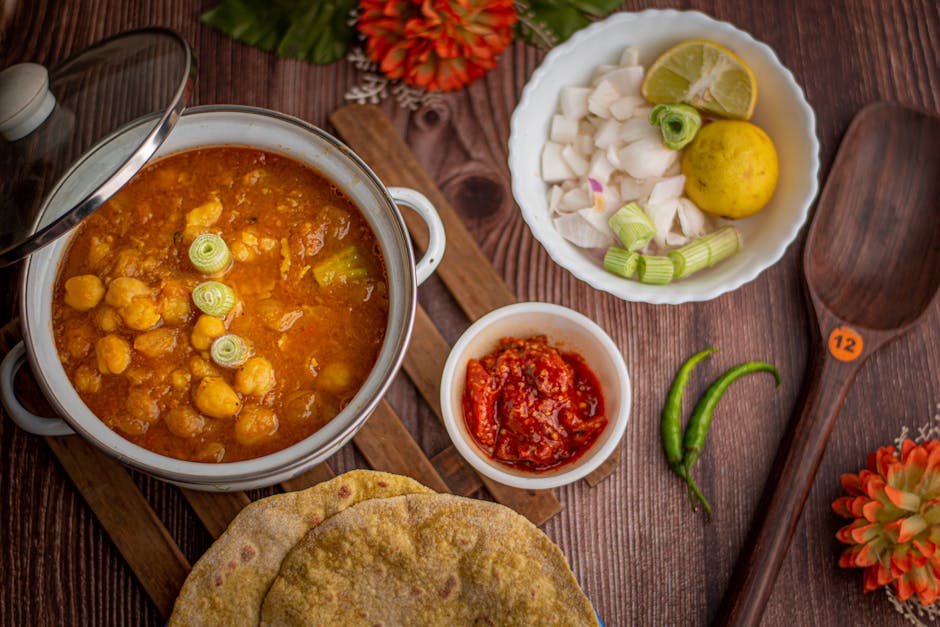 Roti with Curry Chickpeas